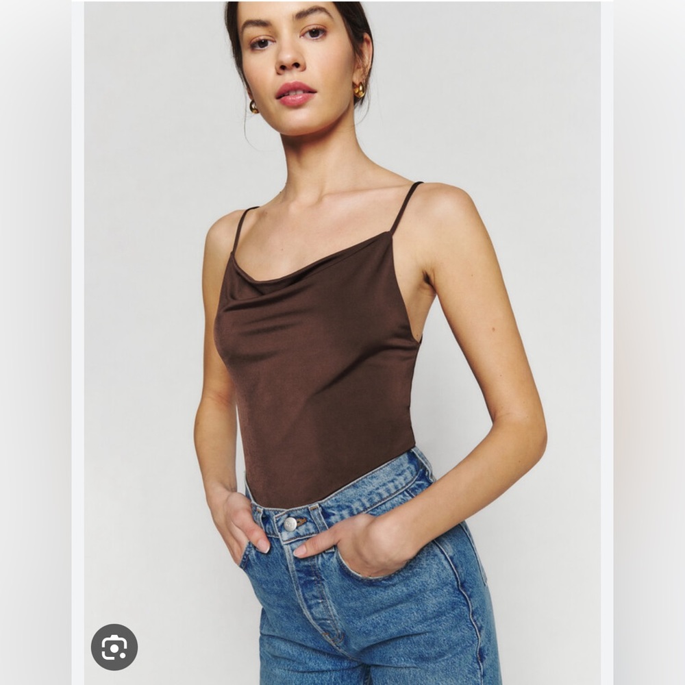 Reformation Brown Emmett Knit Top size small